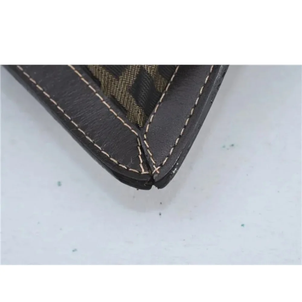 Authentic FENDI Zucca Clutch Nylon &  Leather clutch - Picture 8 of 9